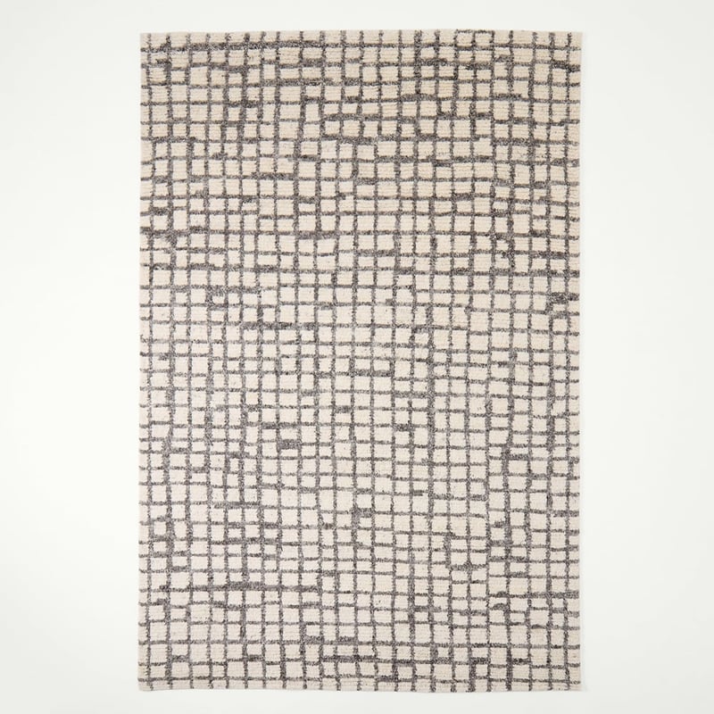 Tate Ivory & Grey Hand-Knotted Wool Rug