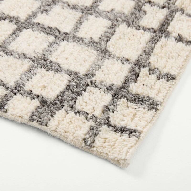 Tate Ivory & Grey Hand-Knotted Wool Rug