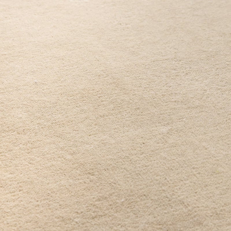 Whisper Tufted Fringed Warm Oat Wool Rug