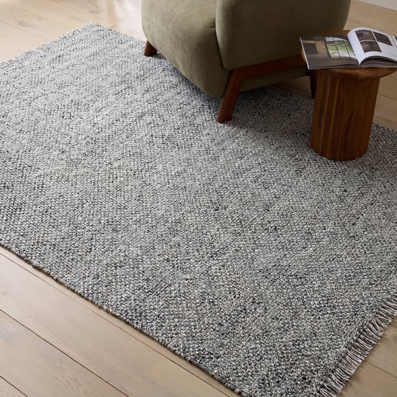 Flint Slate Woven Wool Rug
