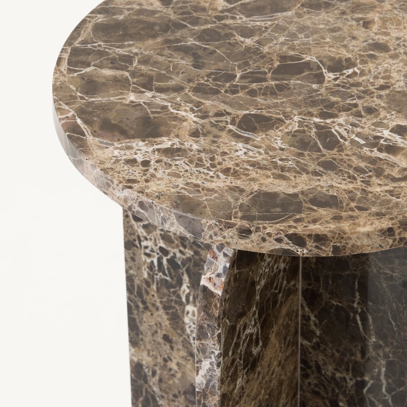 Dark Chocolate Marble Drinks Table