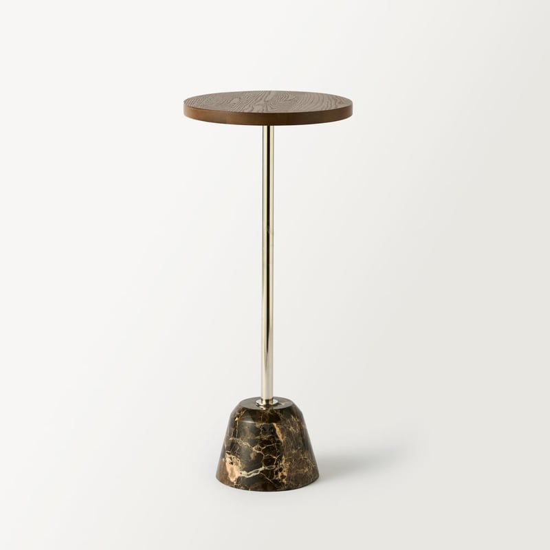 Savoy Dark Chocolate Timber Marble Drinks Table