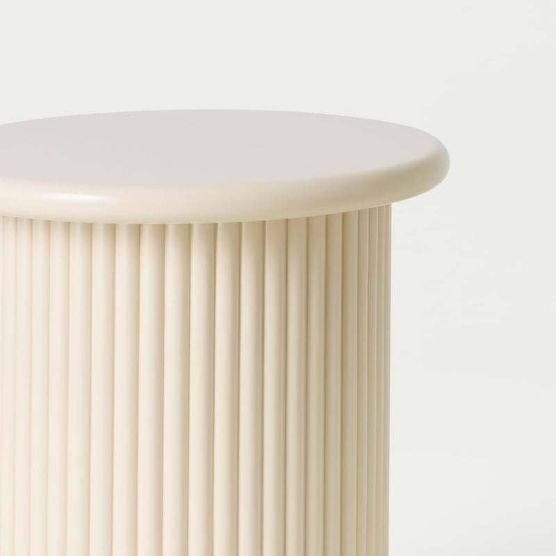 Harper High Gloss Oat Side Table