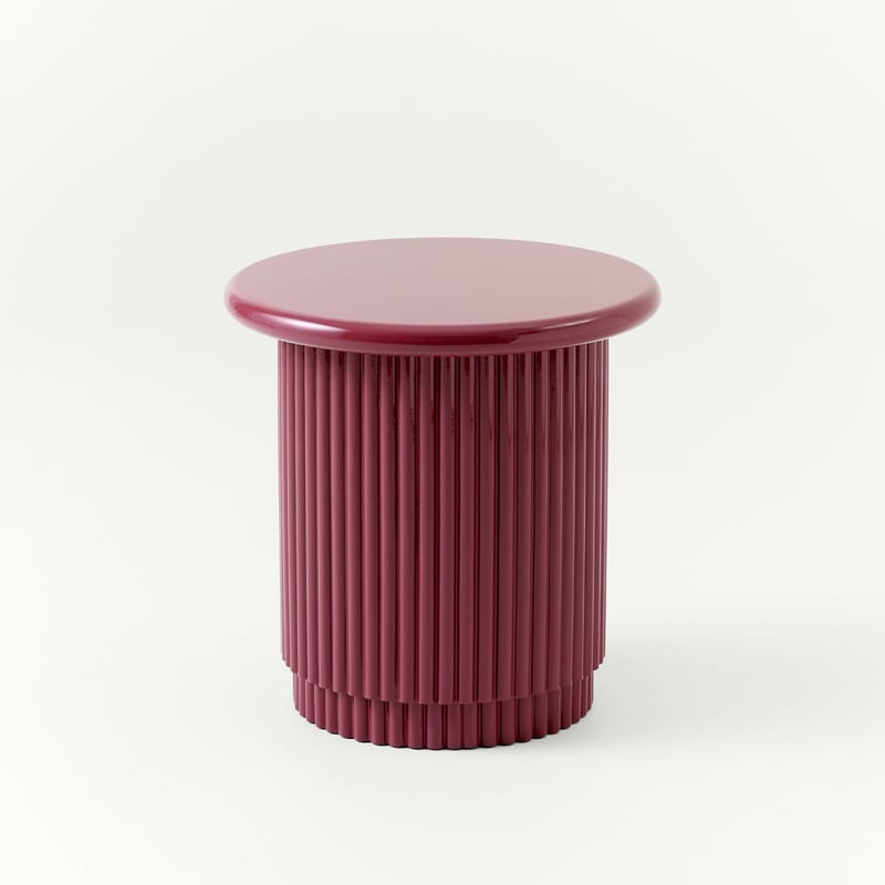Harper High Gloss Plum Side Table