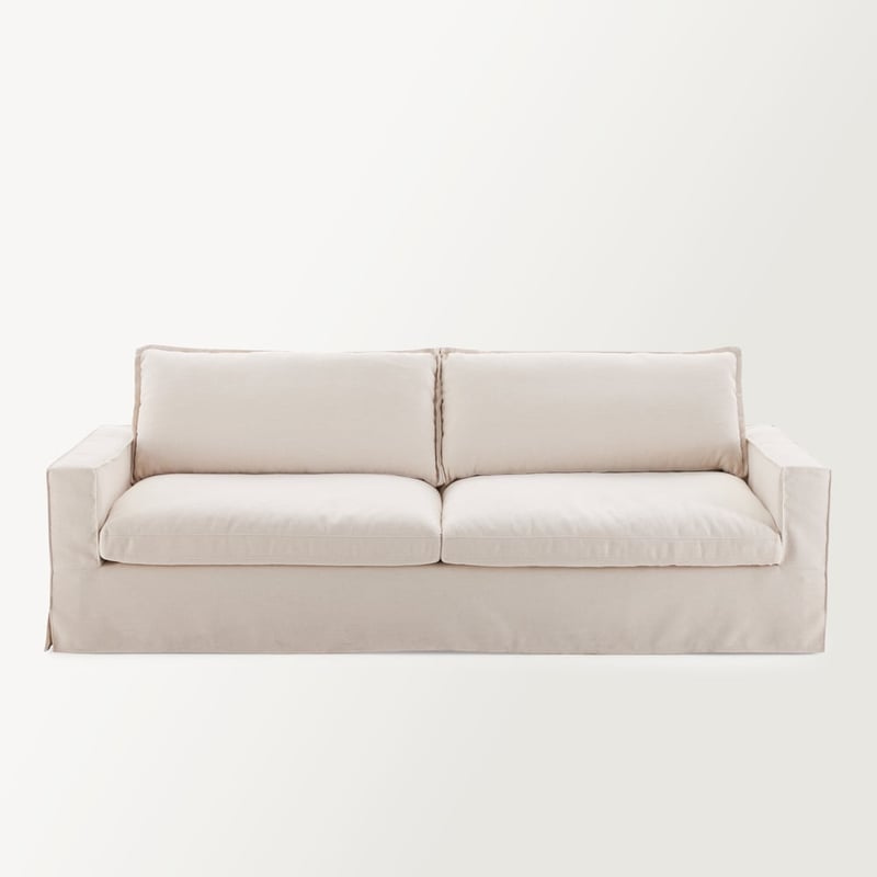 River Beige Linen 3 Seater Sofa