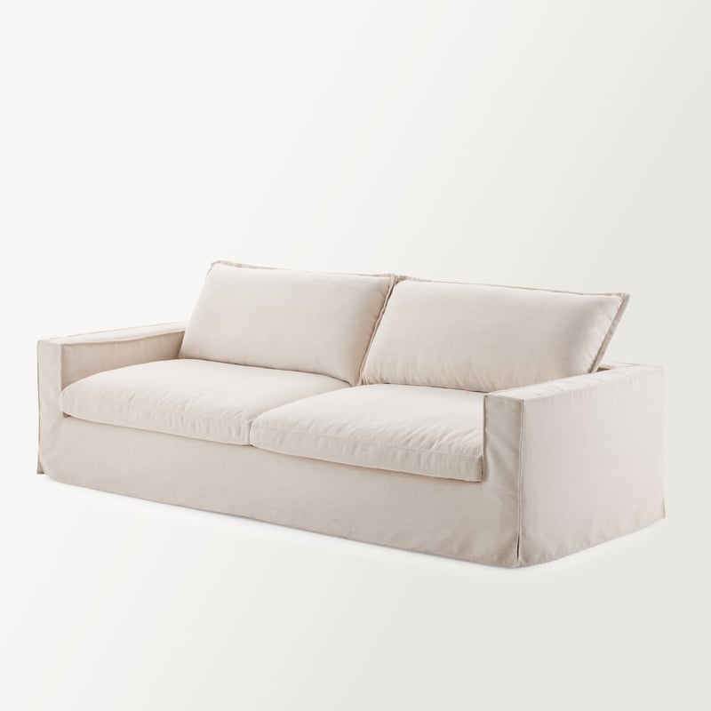 River Beige Linen 3 Seater Sofa