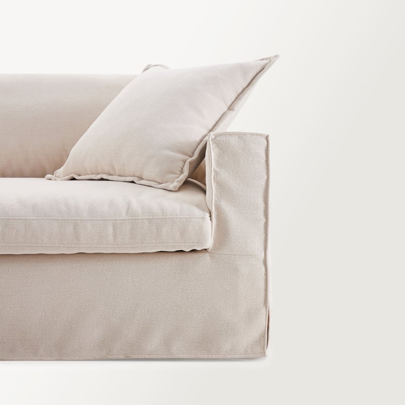 River Beige Linen 3 Seater Sofa