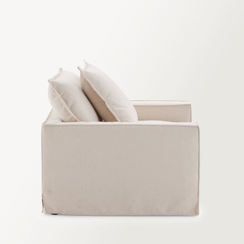 River Beige Linen Armchair