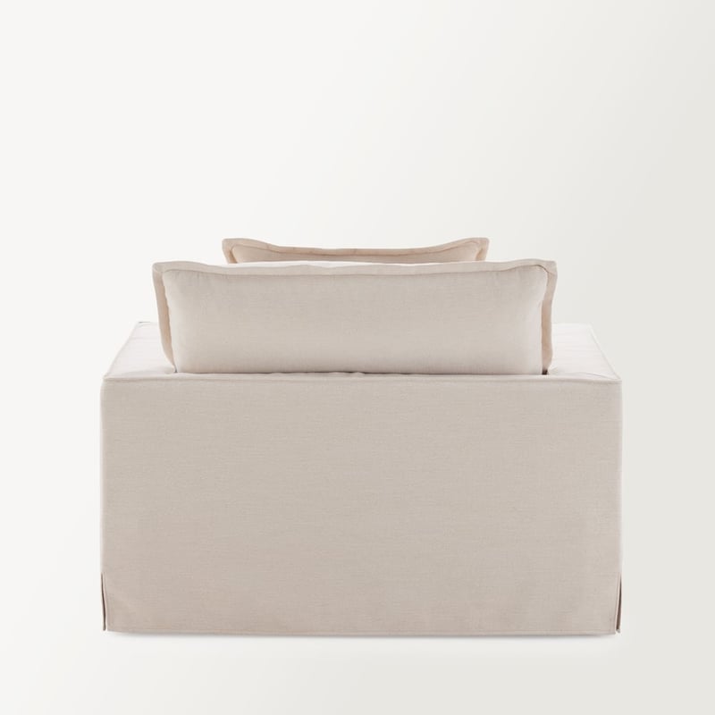 River Beige Linen Armchair