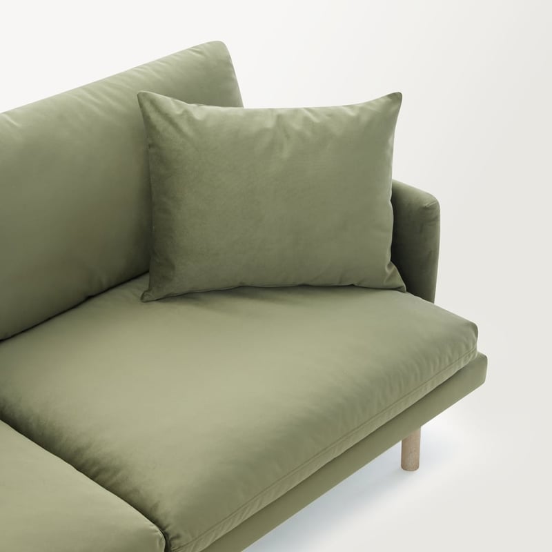 Morrison Olive Velvet 3 Seater Sofa