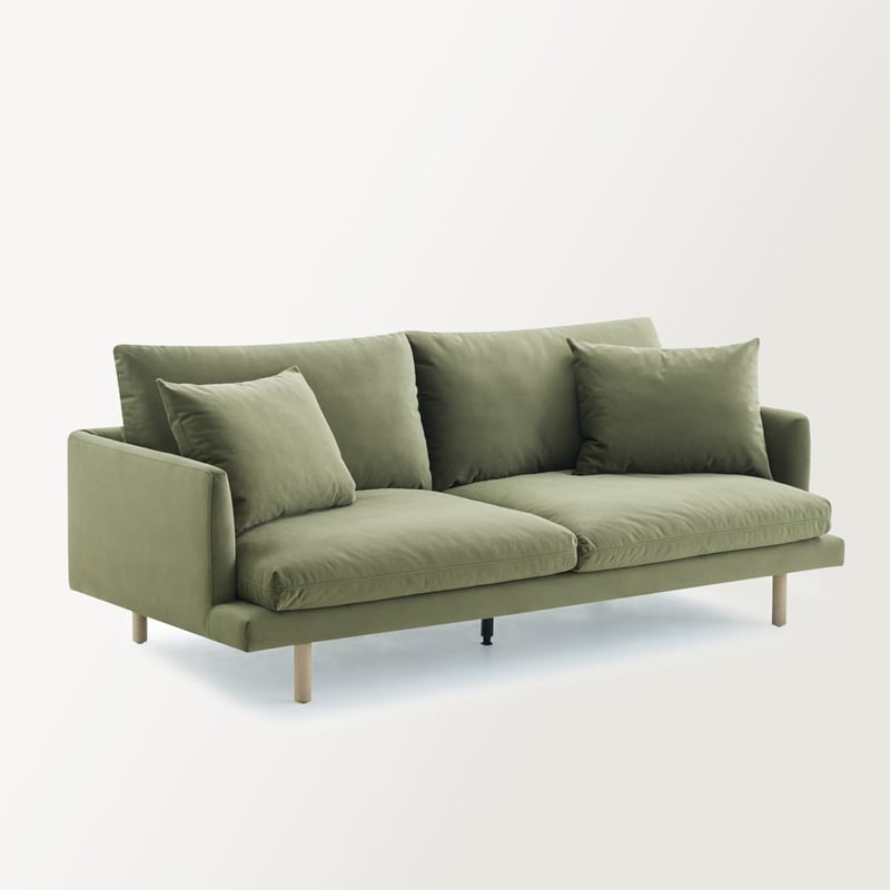 Morrison Olive Velvet 3 Seater Sofa