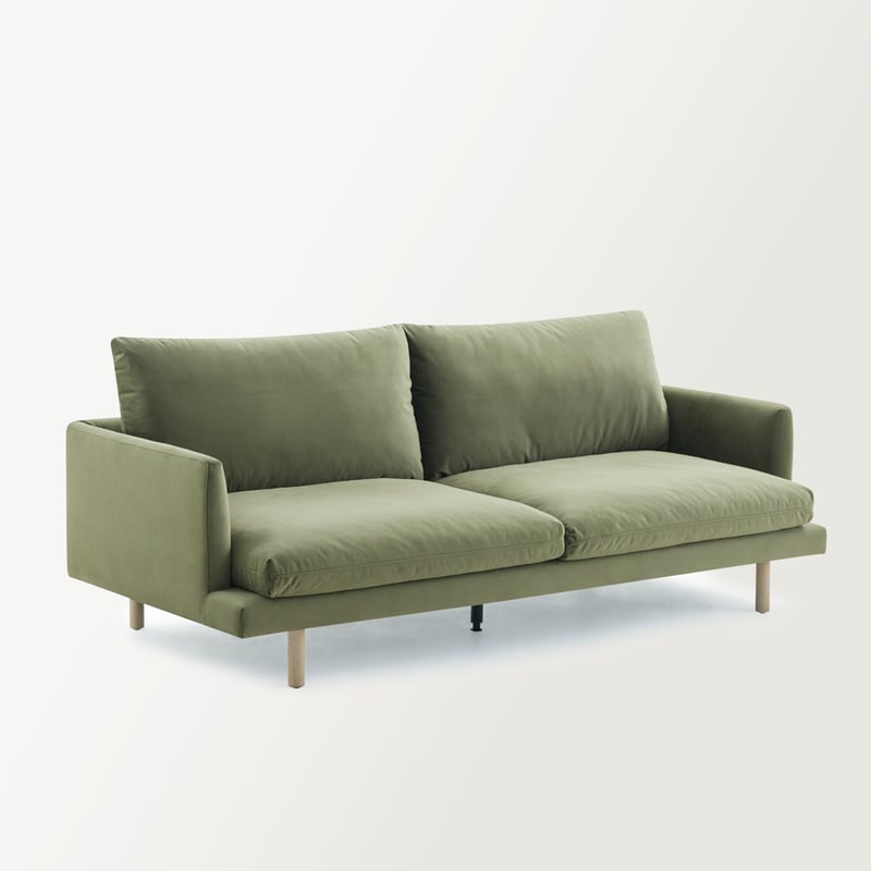 Morrison Olive Velvet 3 Seater Sofa