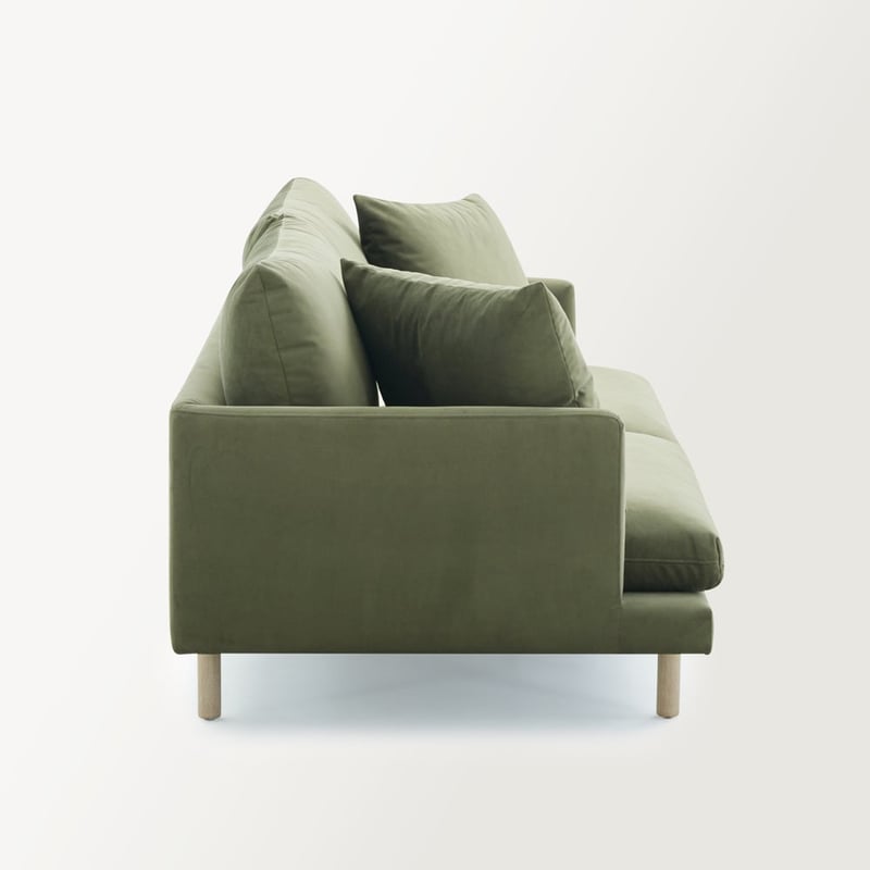 Morrison Olive Velvet 3 Seater Sofa