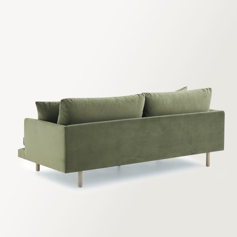 Morrison Olive Velvet 3 Seater Sofa