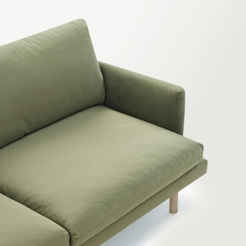 Morrison Olive Velvet 3 Seater Sofa