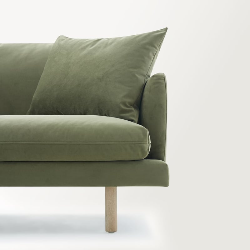 Morrison Olive Velvet 3 Seater Sofa