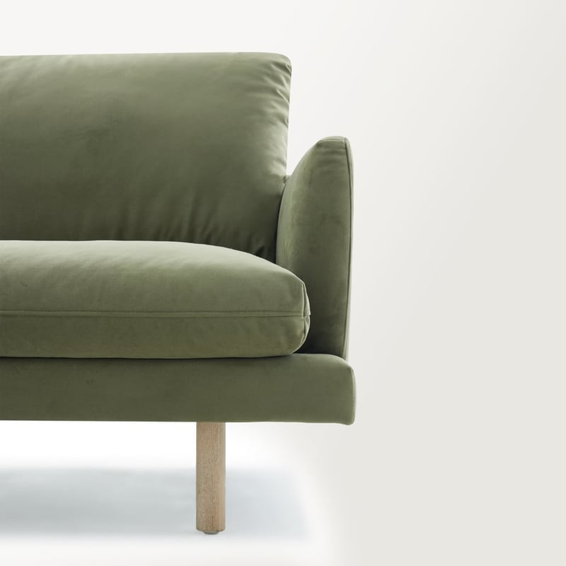 Morrison Olive Velvet 3 Seater Sofa