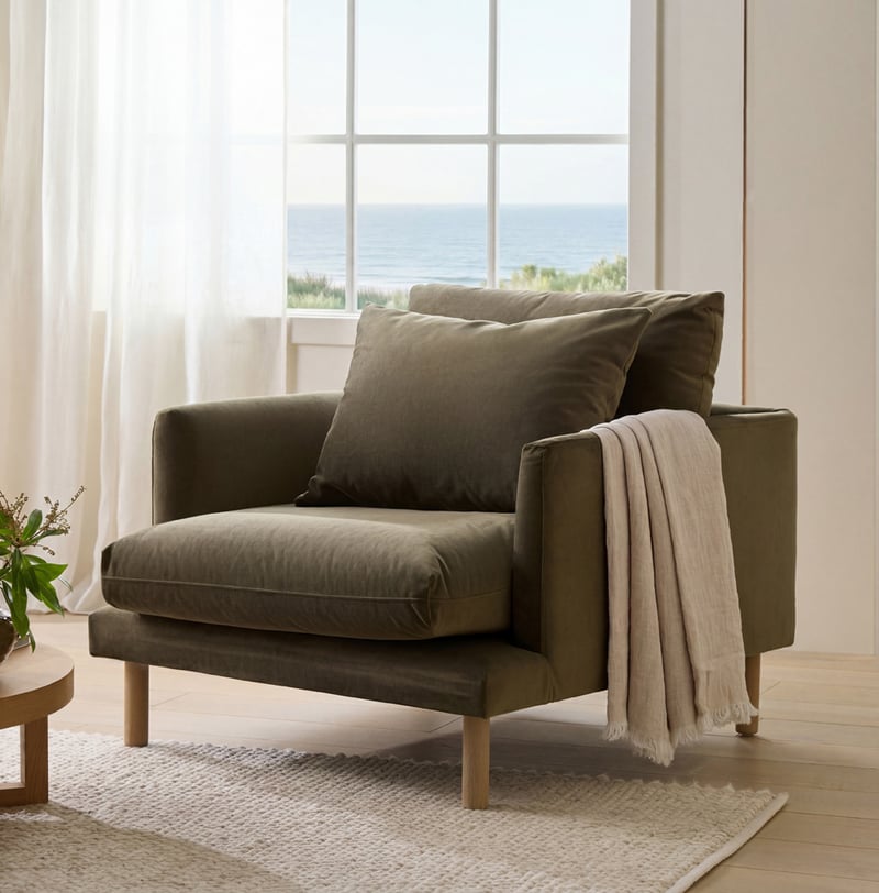 Morrison Olive Armchair
