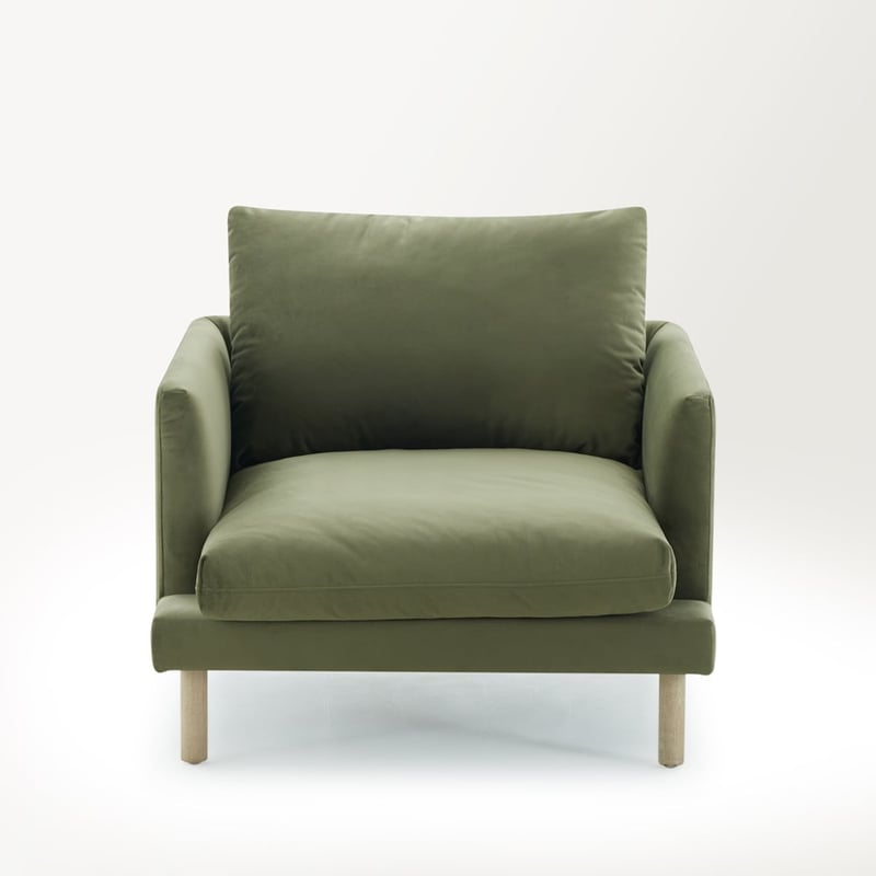 Morrison Olive Velvet Armchair