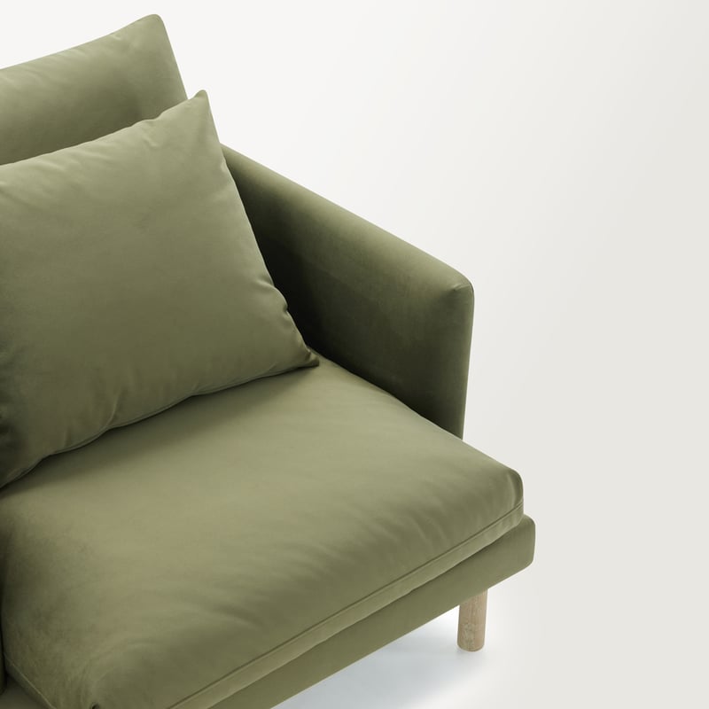 Morrison Olive Velvet Armchair