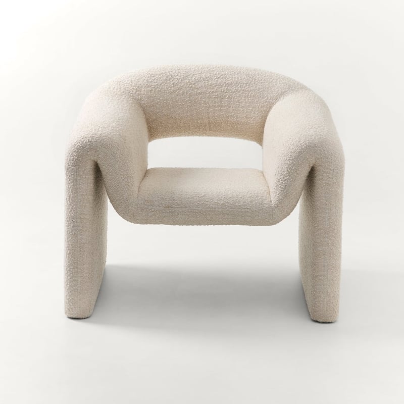 Cleo Almond Boucle Armchair