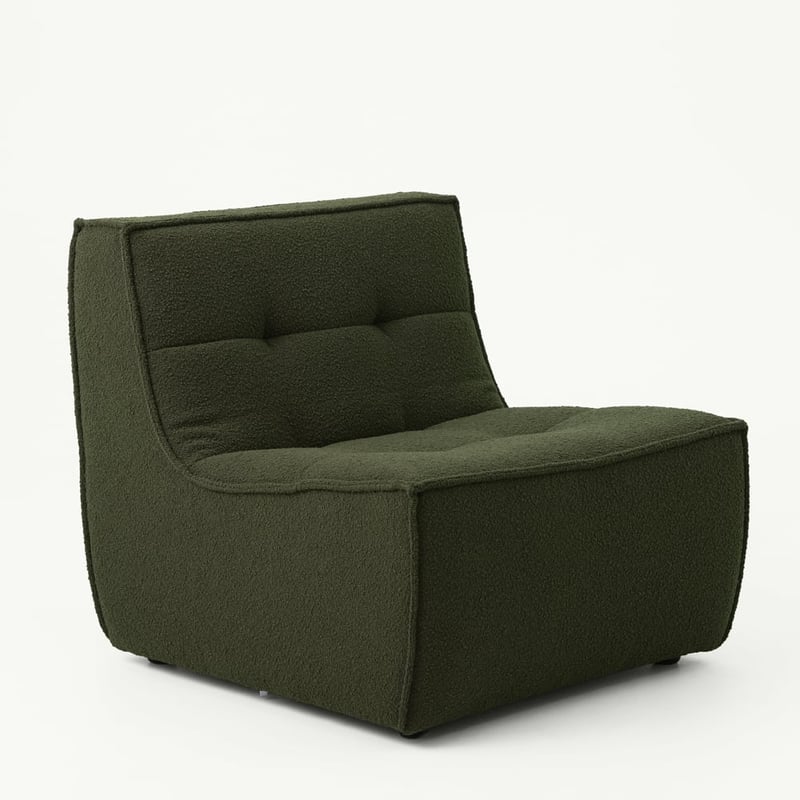 Otis Forest Boucle Lounge Chair 1 Seater
