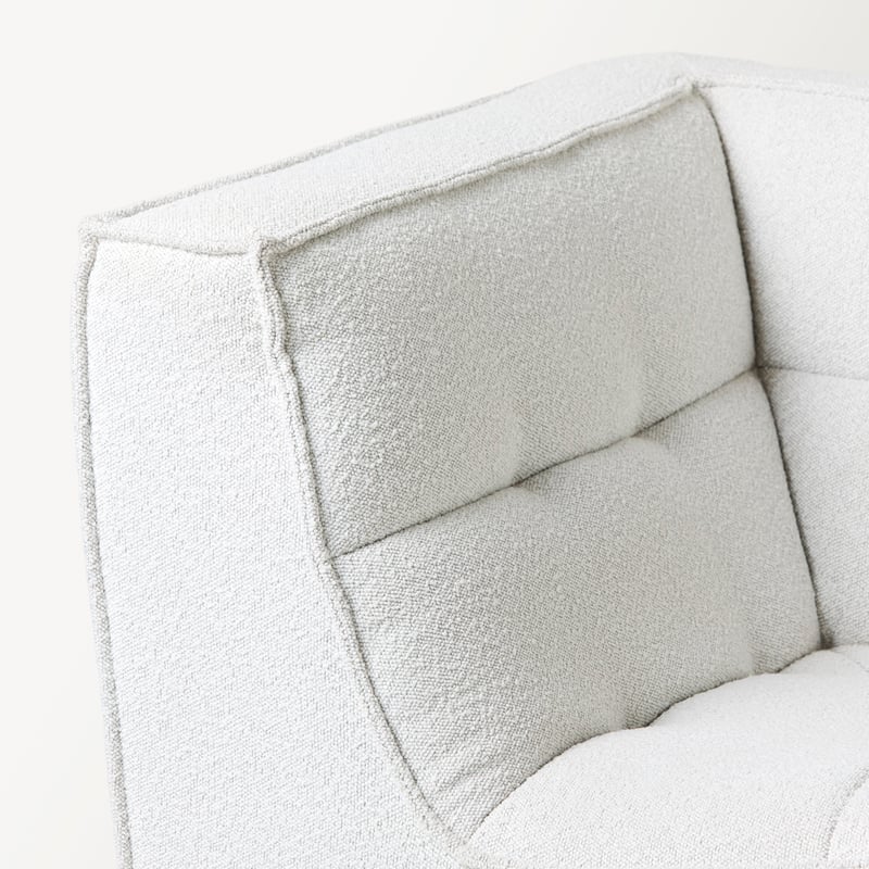 Otis Snow Boucle Corner Lounge Chair
