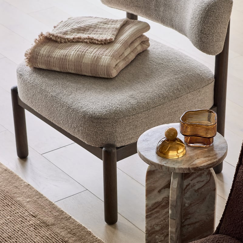 Henri Beige Boucle 1 Seater Chair