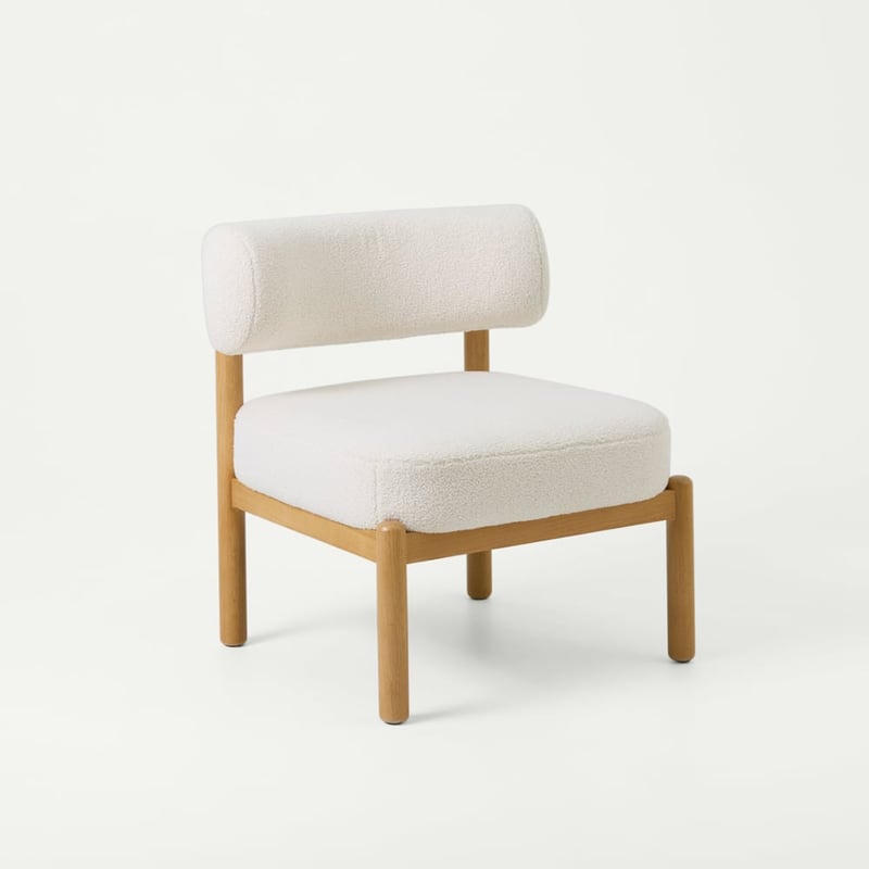 Henri Cream Teddy Boucle 1 Seater Chair