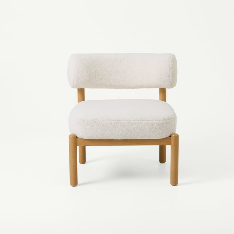 Henri Cream Teddy Boucle 1 Seater Chair