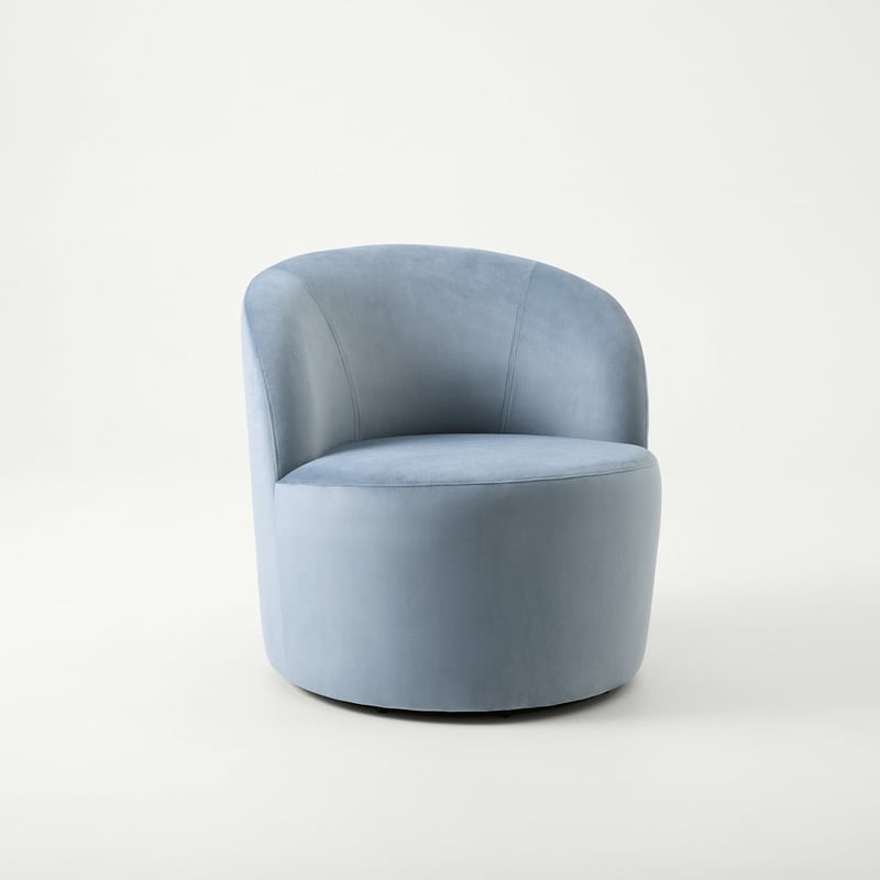 Bonnie Aurora Velvet Swivel Chair