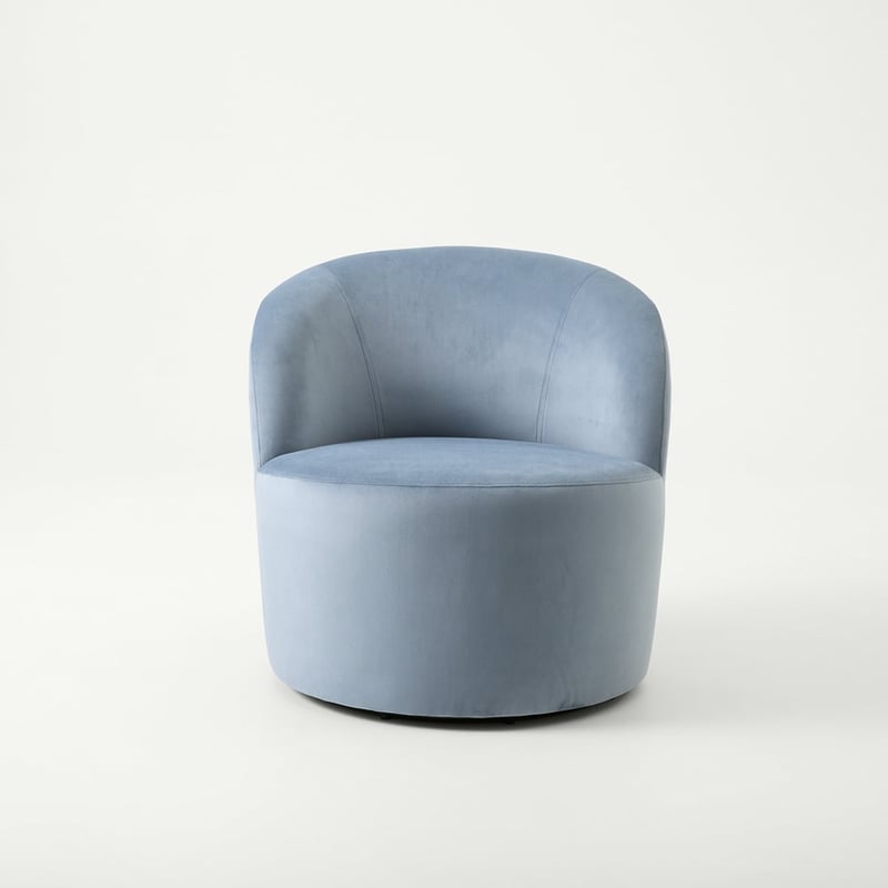 Bonnie Aurora Velvet Swivel Chair