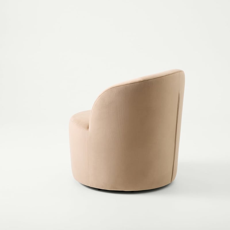 Bonnie Mushroom Velvet Swivel Chair