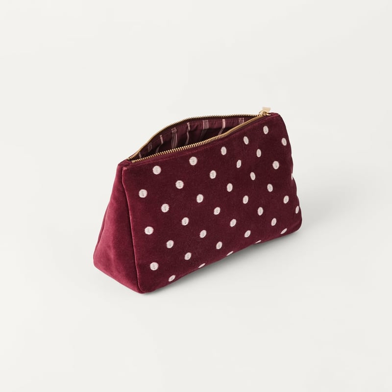 Burgundy Polka Dot Glam Bag