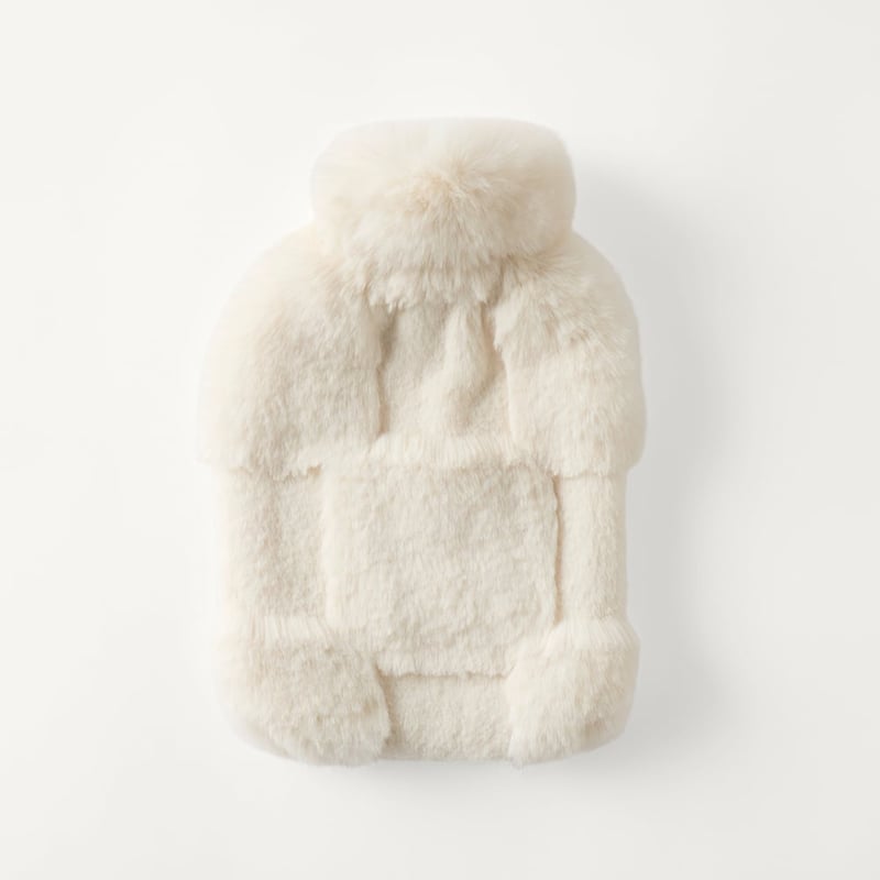 Clea Natural Recycled Fur Hot Water Bottle 