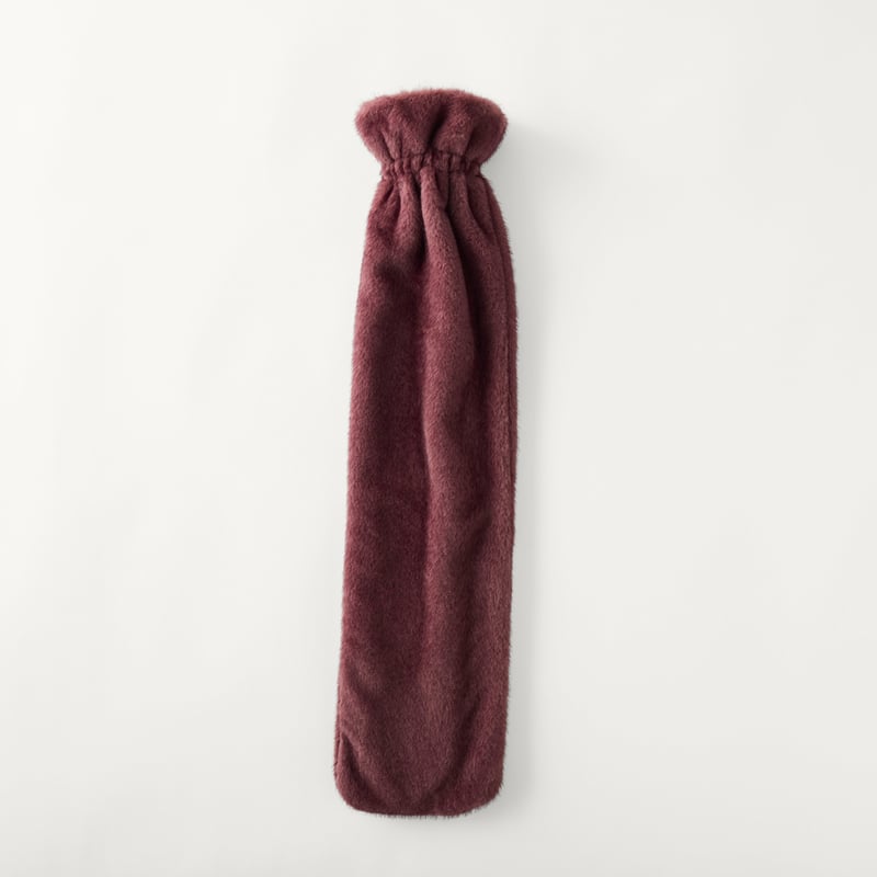 Zurich Mulberry Recycled Fur Long Hot Water Bottle