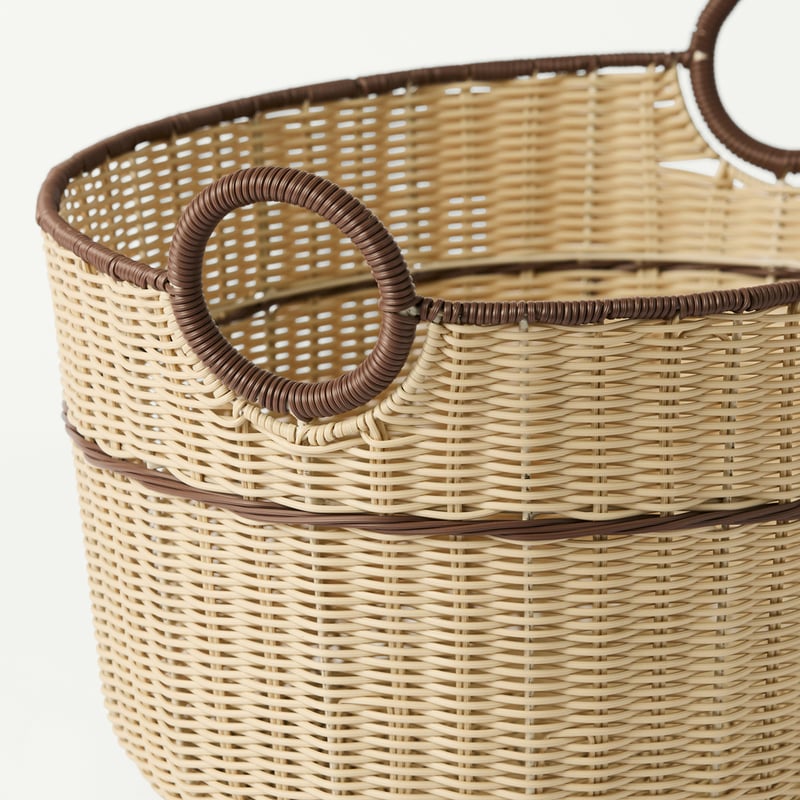 Piper Cream & Chocolate Wash Basket