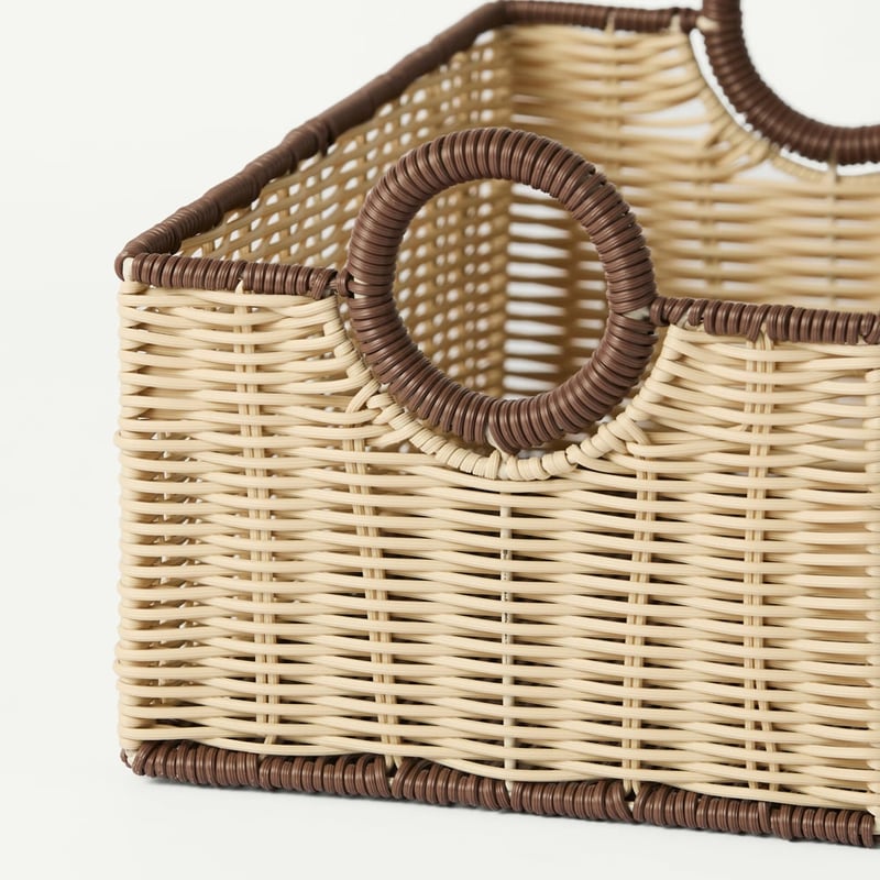 Piper Cream & Chocolate Storage Basket