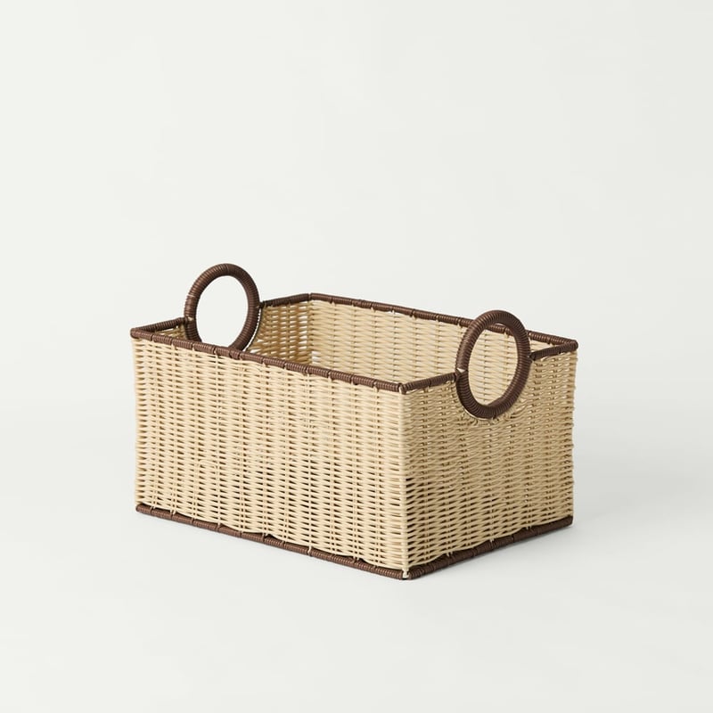 Piper Cream & Chocolate Storage Basket