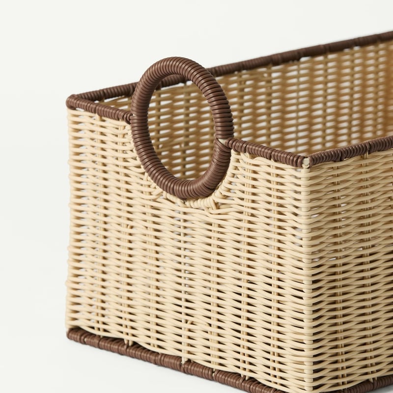 Piper Cream & Chocolate Storage Basket