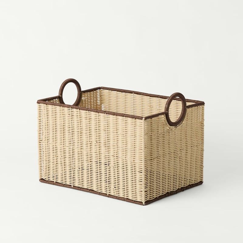 Piper Cream & Chocolate Storage Basket