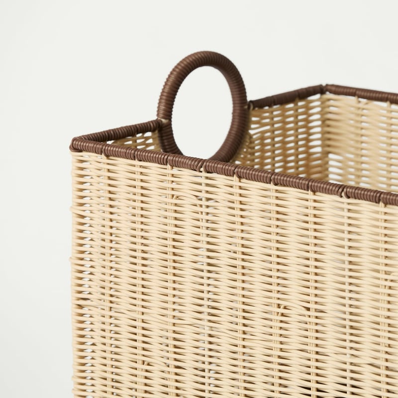 Piper Cream & Chocolate Storage Basket