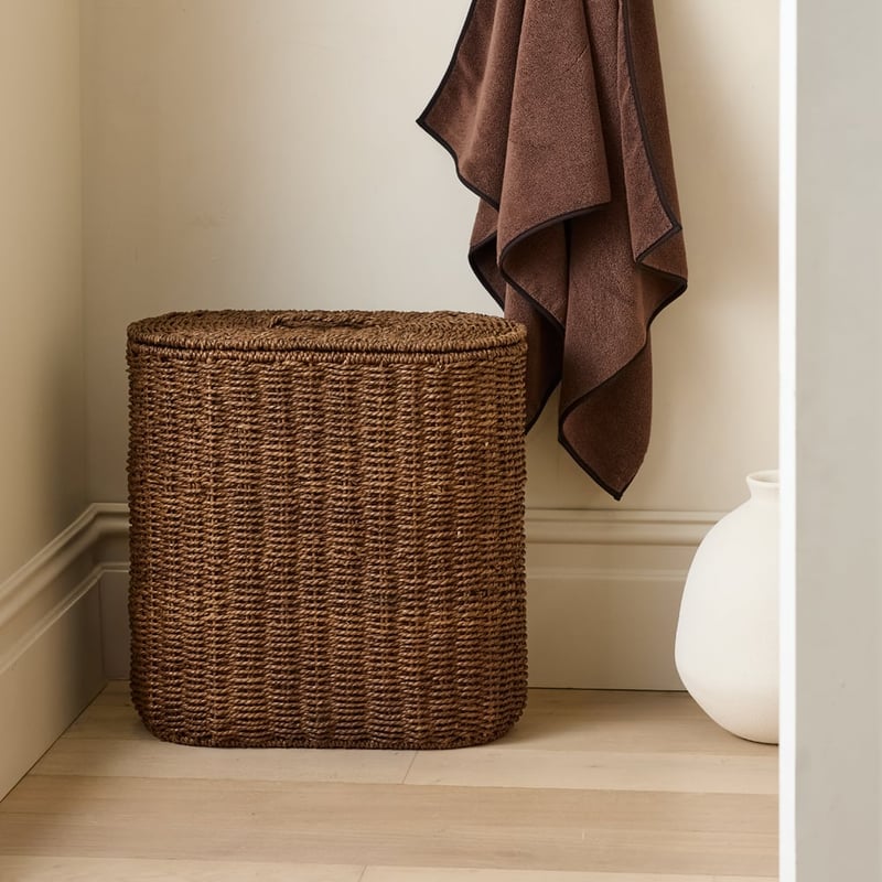 Barossa Chocolate Divided Laundry Basket