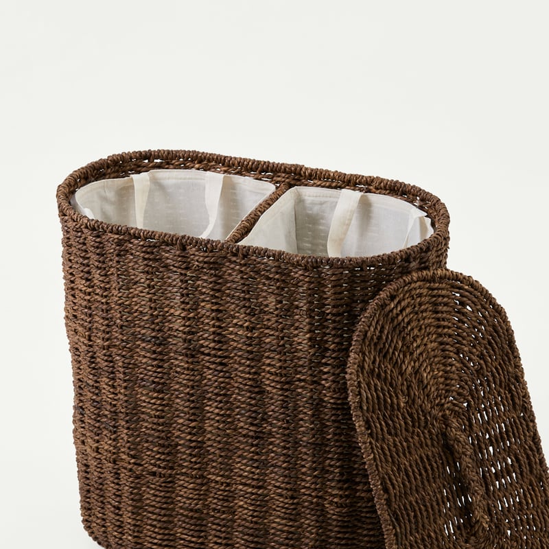 Barossa Chocolate Divided Laundry Basket