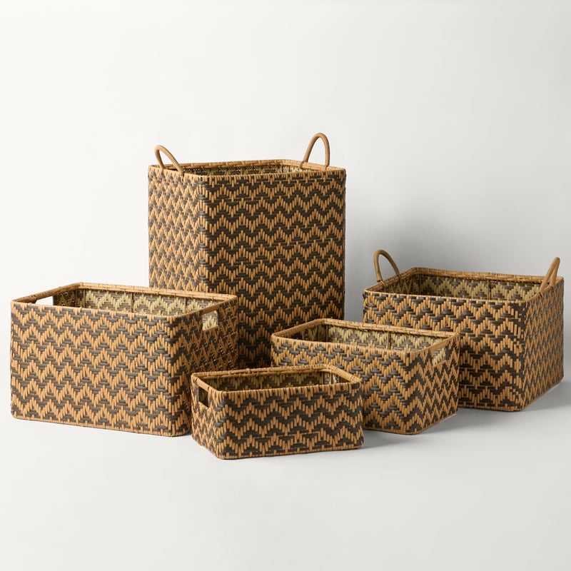 Zahara Chocolate & Natural Storage Basket