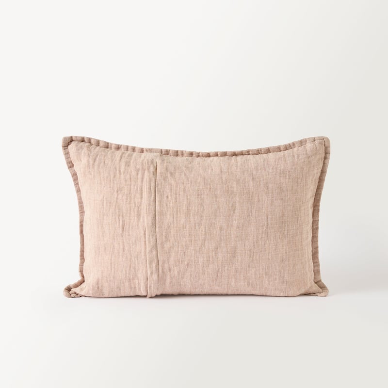 Belgian Hazelnut Vintage Washed Linen Marle Cushion