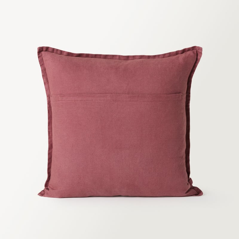 Belgian Redwood Vintage Washed Linen Cushion