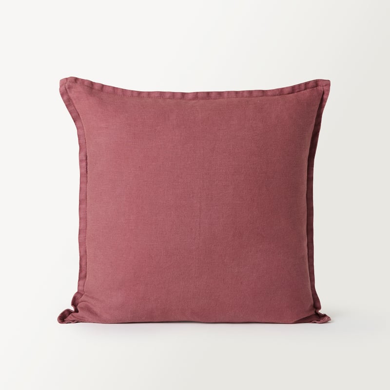 Belgian Redwood Vintage Washed Linen Cushion