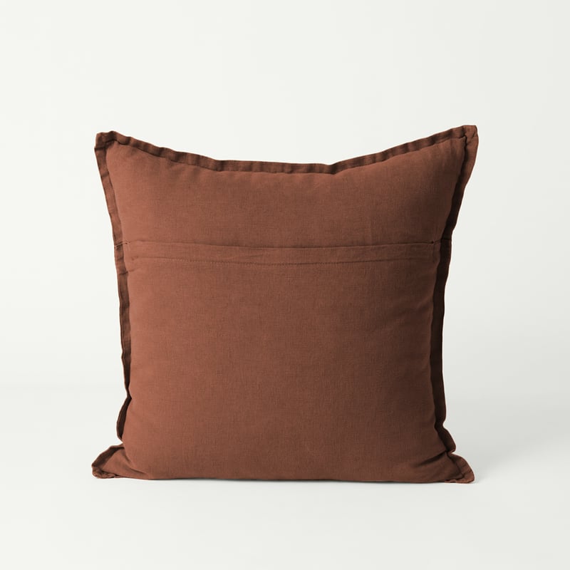 Belgian Walnut Vintage Washed Linen Cushion
