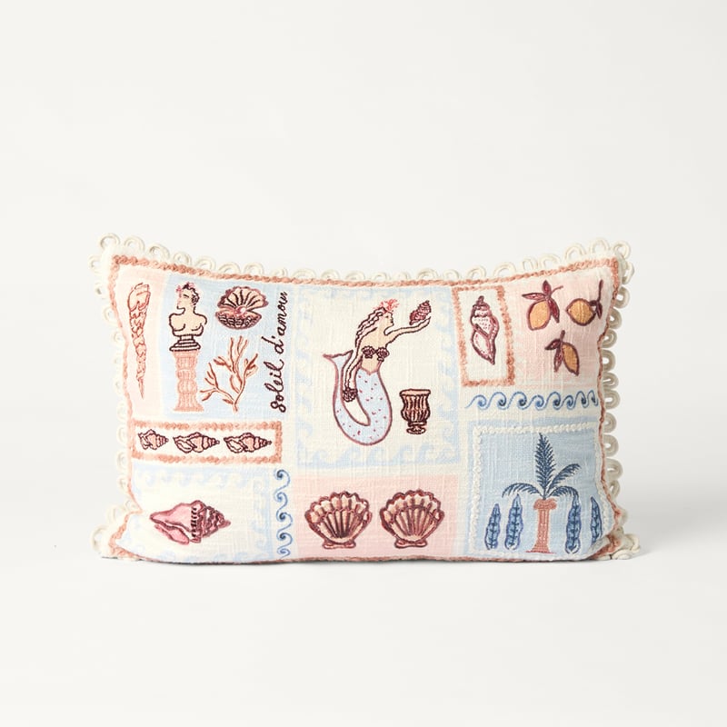 Nerida Blue Multi Postcard Cushion